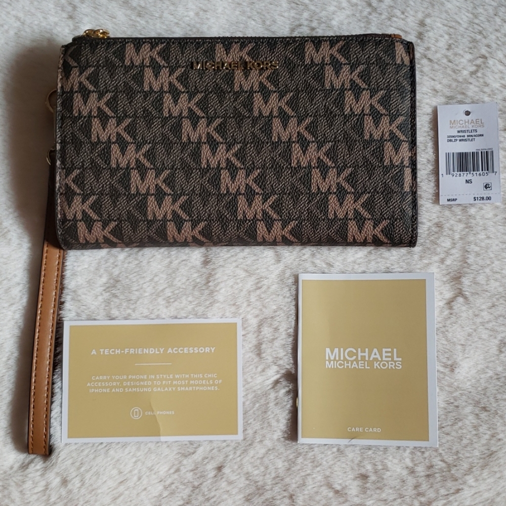 Michael MK BrownAcorn DoubleZip Wristlet